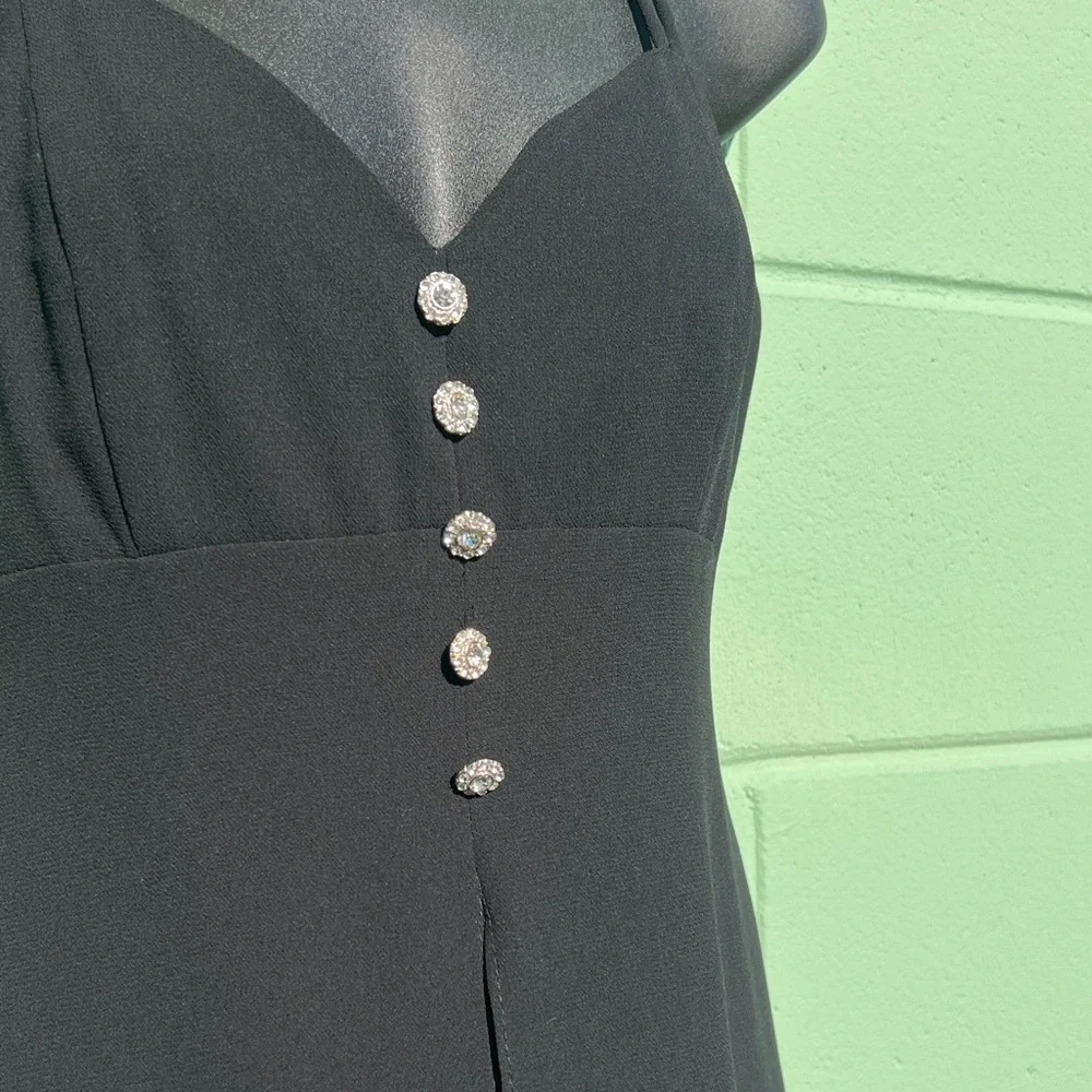 Vintage Dave & Johnny Black Mini Dress Size 6